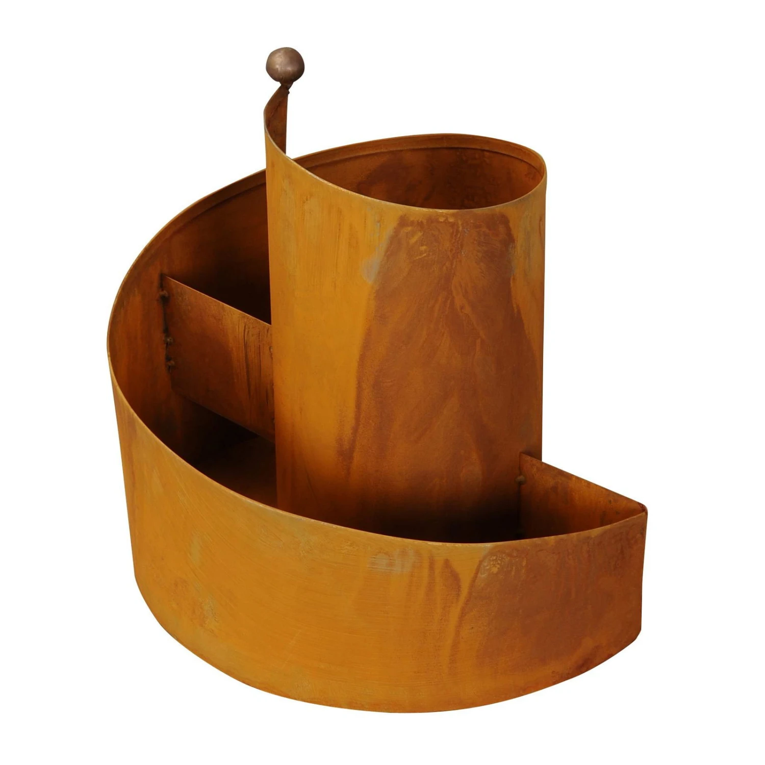 Kräuterspirale Aus Metall Mit Edelrost, Ca. 37 X 37 Cm 1 Kräuterspirale Aus Metall Mit Edelrost, Ca. 37 X 37 Cm