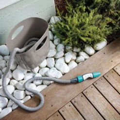 Aquapop Mit Selbstaufdehnbarem Schlauch, 5-15m, Braun, Kunststoff / Polyester -Biohort Gartenarbeit Geschaft 0930200478 Aquapop mit 5 15m selbstdehnbarem Schlauch braun 1 58939