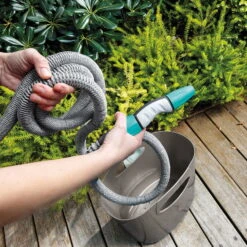 Aquapop Mit Selbstaufdehnbarem Schlauch, 5-15m, Braun, Kunststoff / Polyester -Biohort Gartenarbeit Geschaft 0930200478 Aquapop mit 5 15m selbstdehnbarem Schlauch braun 4 58936