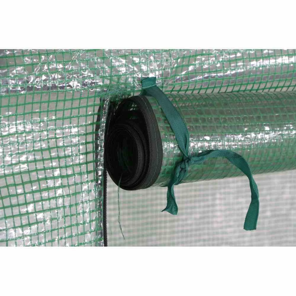 Tomatengewächshaus, Grün, Stahlrohr / PE-Polyethylen, 170 X 80 X 195 / 154 Cm 3 Tomatengewächshaus, Grün, Stahlrohr / PE-Polyethylen, 170 X 80 X 195 / 154 Cm – Bild 3