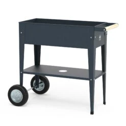 Hochbeet-Trolley Mit Rädern, Anthrazit, Metall, 75 X 35 X 80 Cm, 47 L -Biohort Gartenarbeit Geschaft 0980250141 Urban Garden Trolly auf Raedern anthrazit 1 84494