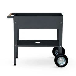 Hochbeet-Trolley Mit Rädern, Anthrazit, Metall, 75 X 35 X 80 Cm, 47 L -Biohort Gartenarbeit Geschaft 0980250141 Urban Garden Trolly auf Raedern anthrazit 7 84496