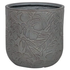 Pflanzgefäß 'Chester 08', Dunkelgrau