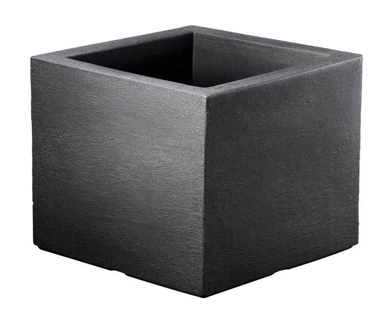 Pflanztrog "Kubus" Anthrazit, Ca. 40x40x34 Cm, Füllvolumen 25 L 1 Pflanztrog "Kubus" Anthrazit, Ca. 40x40x34 Cm, Füllvolumen 25 L